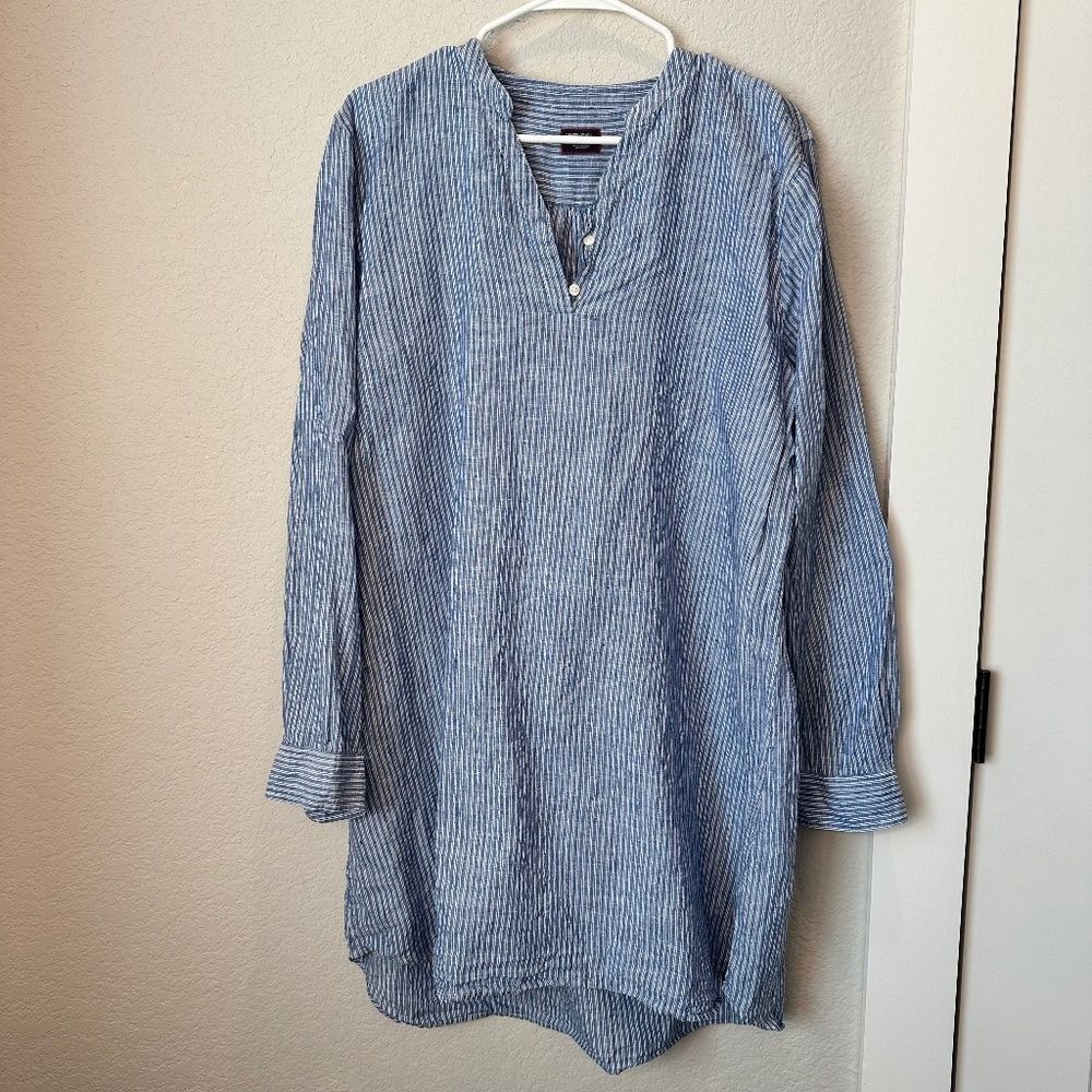 UNTUCKit Linen Shirt Dress Size 10